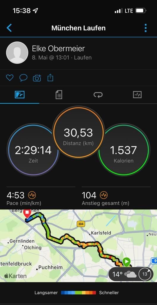 79,5 km auf der Flucht