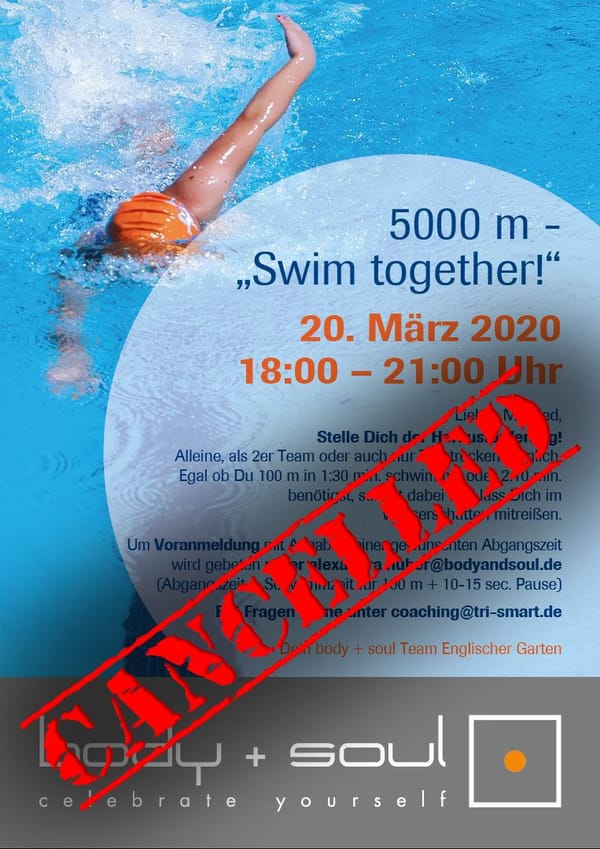 Cancelled: 5000 m Schwimmen